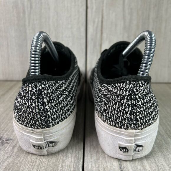 Vans Authentic Platform 2.0 Black White Plaid Chunky Sneaker Shoe Women Size 6.5 - Picture 7 of 10